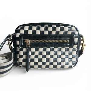 Trendy Checkered Camera Crossbody